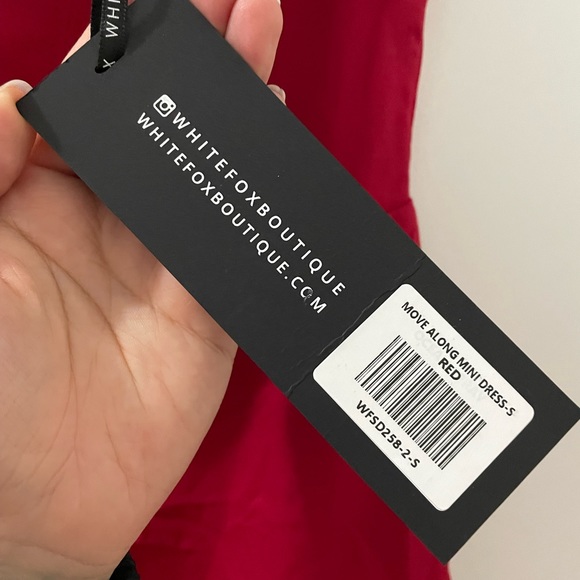 White fox move along mini dress in RED - Picture 5 of 5